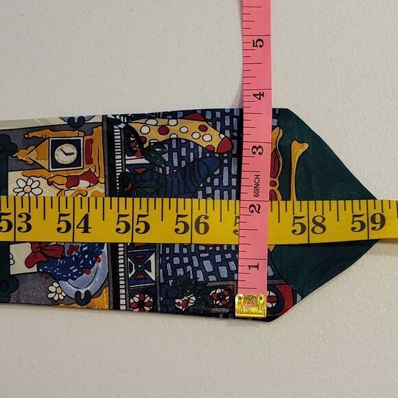 Christmas Necktie Tie Mens 59 3.5 Santa Multicolor Chimney Holiday Party Office - Picture 8 of 8